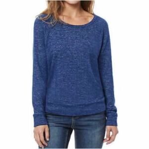 Buffalo David Bitton Long Sleeve Blue Marled Soft Pullover Sweatshirt M‎ (2561)